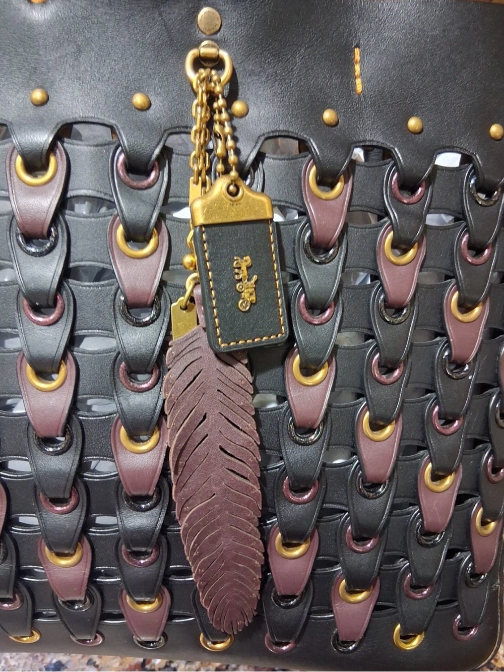 Coach Rare 1941 Leather ROGUE Chain Link Tote - Picture 3 of 13
